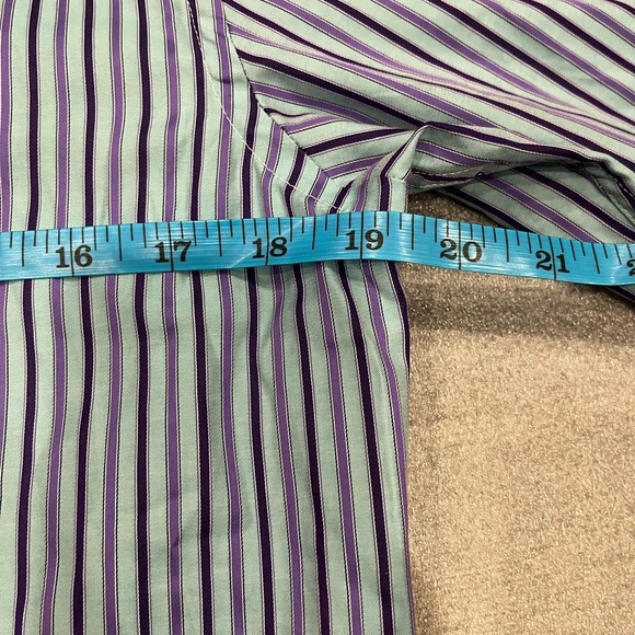 [39/US15.5]Etro Purple Strips Dress Shirt- Italy - Picture 8 of 11